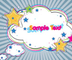 Colorful cloud banner design